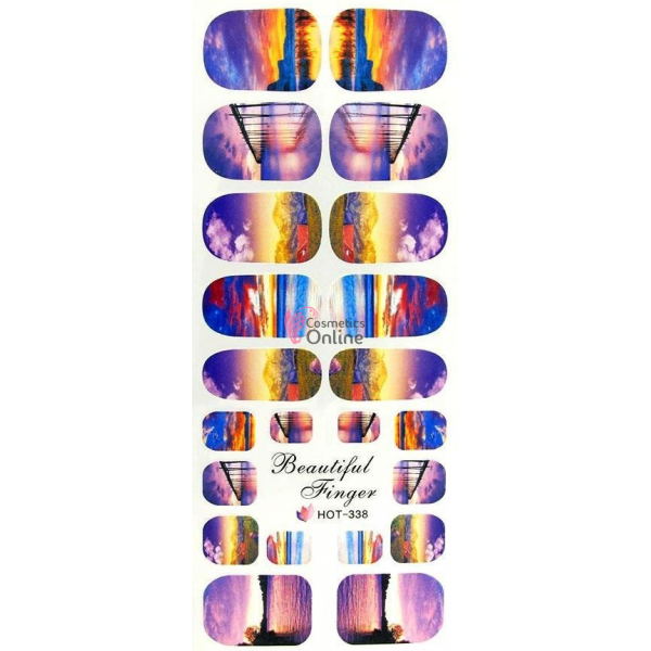 Stickere Mollylac cu apa pentru unghii Cod HOT-338 - 47226 Natura